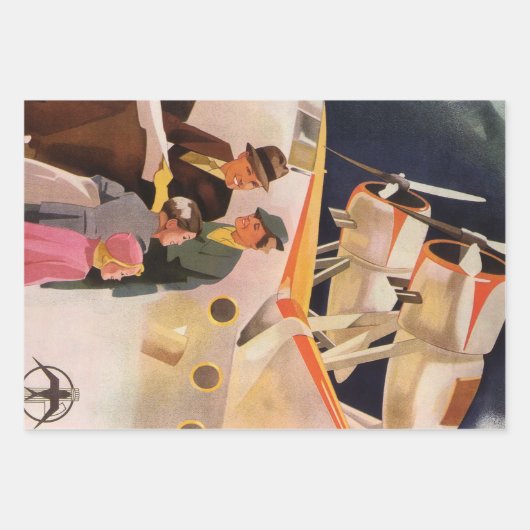  familievakantie via Seaplane met Propellers Inpakpapier Vel (Voorkant 2)