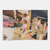  familievakantie via Seaplane met Propellers Theedoek (Horizontaal)