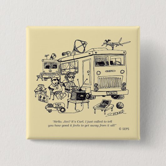 Familievakantie Vierkante Button 5,1 Cm (Voorkant)