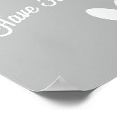 FAMILIEVOORSCHRIFTEN moderne typografie grijs Post Poster (Hoek)