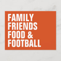 Familievrienden eten football oranje Thanksgiving