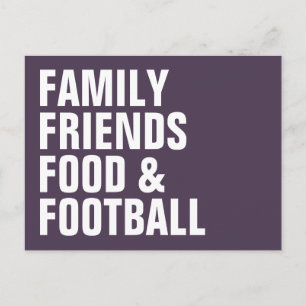 Familievrienden football Thanksgiving Uitnodiging Briefkaart