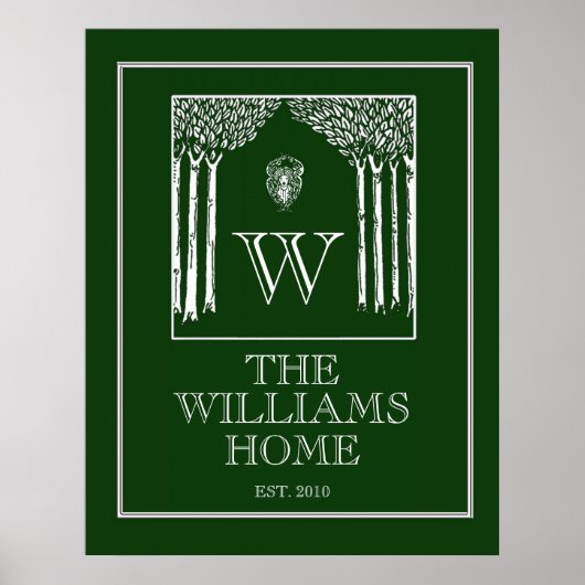 familiewand afdrukken in groen poster (Voorkant)