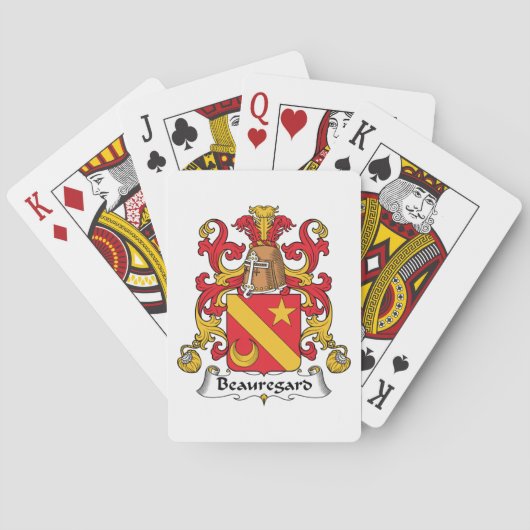 Familiewapen Beauregard Speelkaarten (Achterkant)