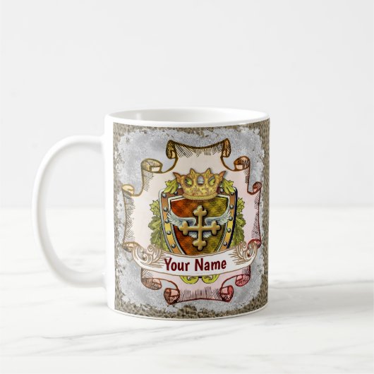 Familiewapen Cross Achternaam Koffiemok (Links)