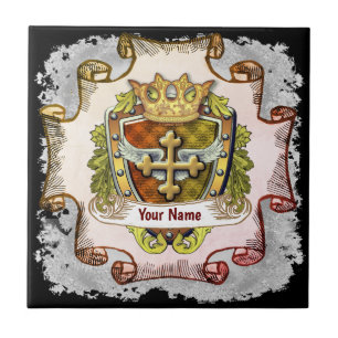 Familiewapen Cross Achternaam Tegeltje