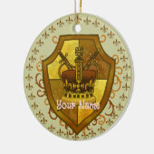 Familiewapen Kroon Achternaam Ornament (Links)