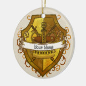 Familiewapen Kroon Achternaam Ornament (Links)