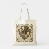 Familiewapen Kroon Achternaam Tote Bag (Achterkant)