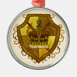 Familiewapen Kroon Zwaard Schild ornament