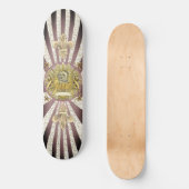 Familiewapen Ridder Schild aangepaste naam Persoonlijk Skateboard (Voorkant)