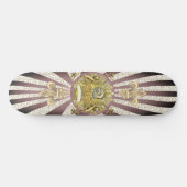 Familiewapen Ridder Schild aangepaste naam Persoonlijk Skateboard (Horizontaal)