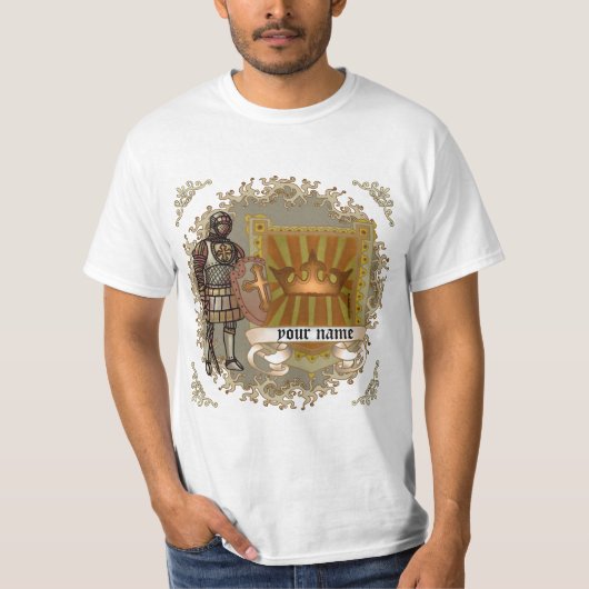 Familiewapen Schild Achternaam T-shirt (Voorkant)