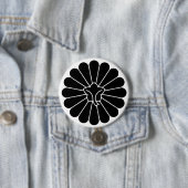 [Familiewapens] achterkant 16 bloembladen chrysant Ronde Button 7,6 Cm (In situ)