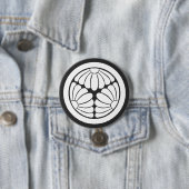 [Familiewapens] Een cirkel in 3 chrysanthemum bloe Ronde Button 7,6 Cm (In situ)