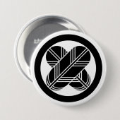 [Familiewapens] Gekruiste havikveren met cirkel Ronde Button 7,6 Cm (Voorkant /achterkant)