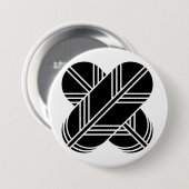 [Familiewapens] Gekruiste havikveren Ronde Button 7,6 Cm (Voorkant /achterkant)