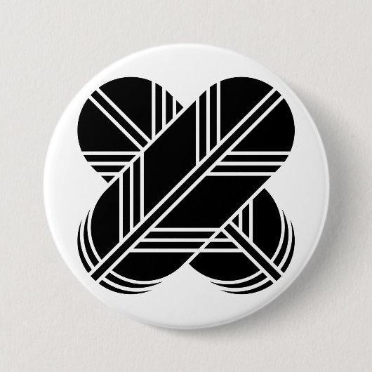 [Familiewapens] Gekruiste havikveren Ronde Button 7,6 Cm (Voorkant)