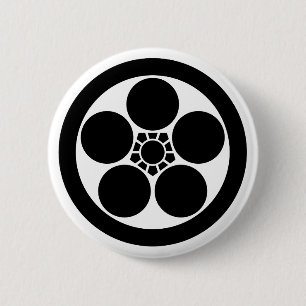 [Familiewapens] Kruidnagelbloem (Umebachi) in cirk Ronde Button 5,7 Cm