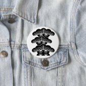 [Familiewapens] Links uitgelijnde 3-traps dennenbo Ronde Button 7,6 Cm (In situ)