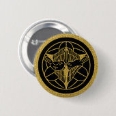 Familiewapens] mussen en bamboebladeren ronde button 5,7 cm (Voorkant /achterkant)