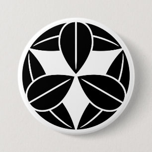 [Familiewapens] Negen bamboebladeren Ronde Button 7,6 Cm