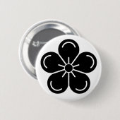 [Familiewapens] Versierde pruimenbloesem Ronde Button 5,7 Cm (Voorkant /achterkant)