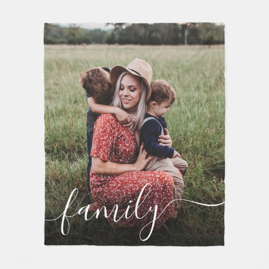 Familiewitte Manuscript de Bekleding van de Foto Fleece Deken (Voorkant)