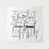 Familiewoord collage wandkleed (Voorkant (horizontaal))