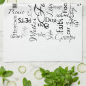 Familiewoorden Theedoek (Gevouwen)