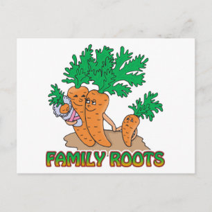 familiewortels cute wortel familie cartoon briefkaart
