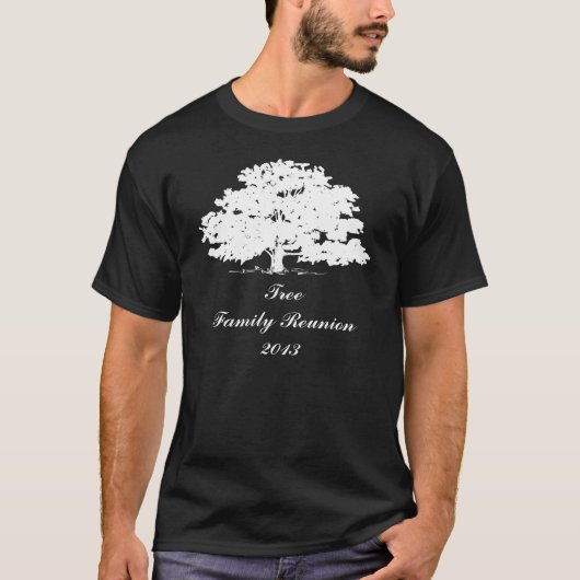 Familiewortels:  eikenboom reünie t-shirt (Voorkant)