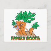 familiewortels schattige wortel familie cartoon briefkaart (Voorkant)