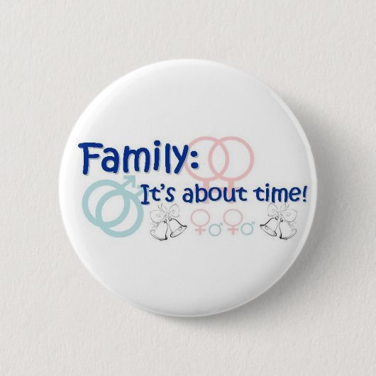 Familly-Het gaat over tijd speld Ronde Button 5,7 Cm (Voorkant)