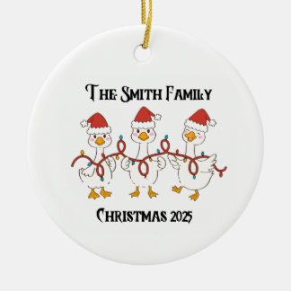 Family 2025 Christmas ornament with Ducks