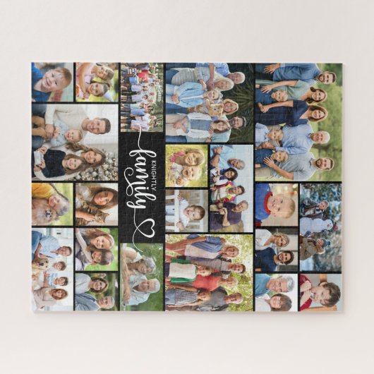 Family 21 Photo Script Hartnaam Legpuzzel (Horizontaal)