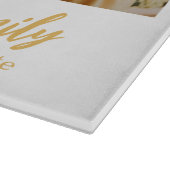 Family 3 Photo Collage Keepsake Snijplank (Hoek)