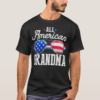Family 4th Of July s Matching Grandma American Fla T-shirt