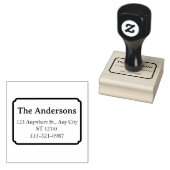 Family Address Stamp – Name, Address & Phone Rubberstempel (Gestempeld)