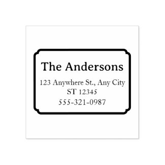 Family Address Stamp – Name, Address & Phone Rubberstempel