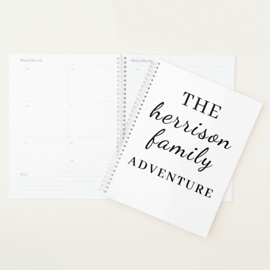 Family Adventures Modern Minimal Design Planner (Display)