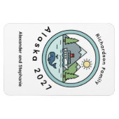 Family Alaska Cruise door marker Magneet (Horizontaal)