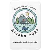 Family Alaska Cruise door marker Magneet (Verticaal)