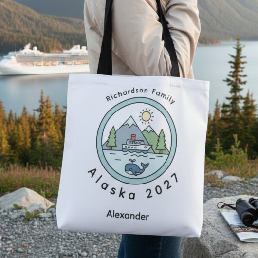 Family Alaska Cruise Trip Tote Bag