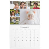 Family and Friends Gray Multi Photo Calendar Kalender (Feb 2026)