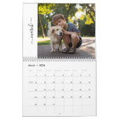 Family and Pets 12 Month Script Calendar Kalender (Mar 2026)