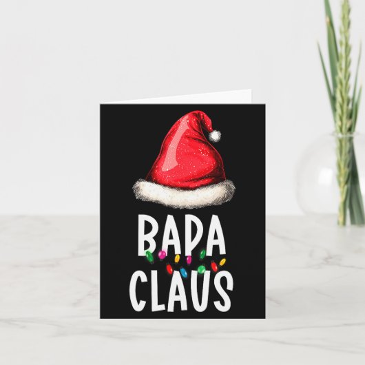 Family Bapa Claus Christmas Santa's Pajama Matchin Kaart (Voorkant)
