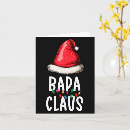 Family Bapa Claus Christmas Santa's Pajama Matchin Kaart (Gele Bloem)
