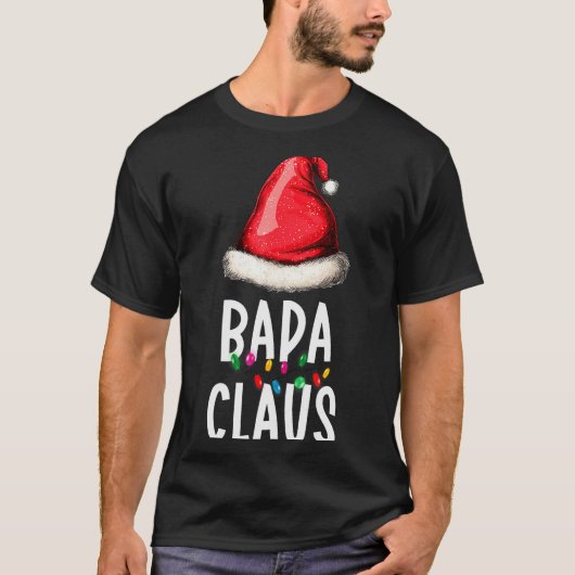 Family Bapa Claus Christmas Santa's Pajama Matchin T-shirt (Voorkant)