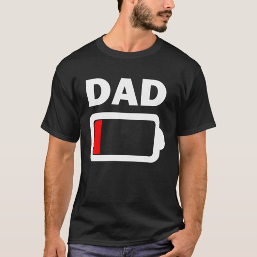 Family Battery Low Battery Dad T-shirt (Voorkant)